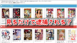 海賊版　サイト　見るだけ　閲覧　利用者　逮捕　見てしまった　捕まる